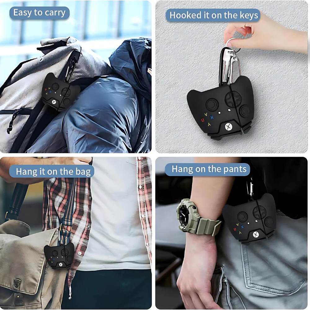 Black Gaming AirPods Protective Case
