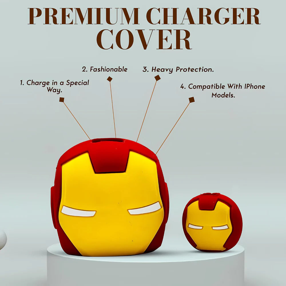 Iron man Apple 18W/20W Adapter Case & Cable with Style