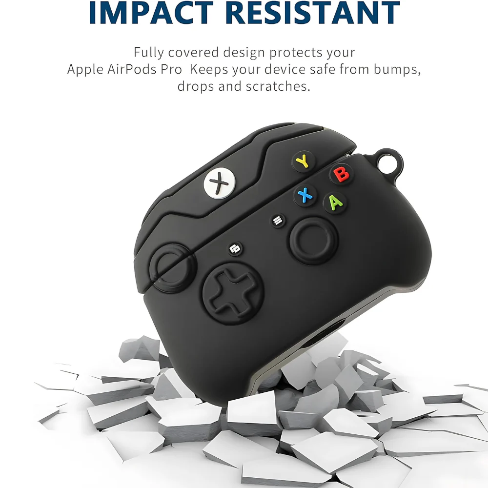 Black Gaming AirPods Protective Case