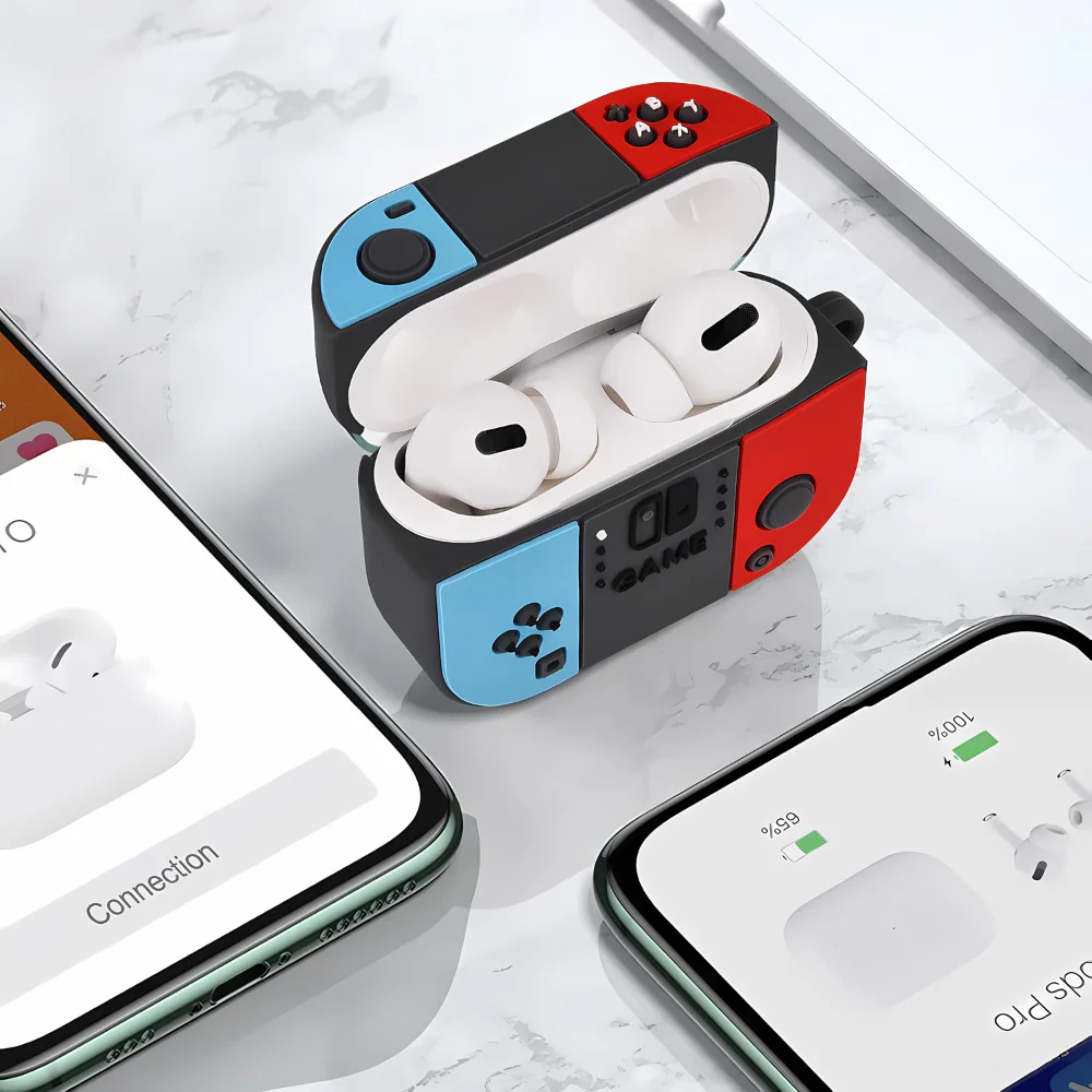 Red gaming AirPods Protective Case