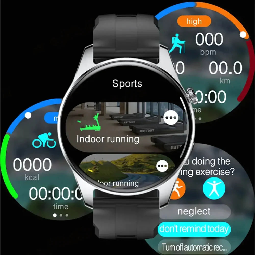 HK4 Hero Smooth AMOLED Display Round Dial Smartwatch