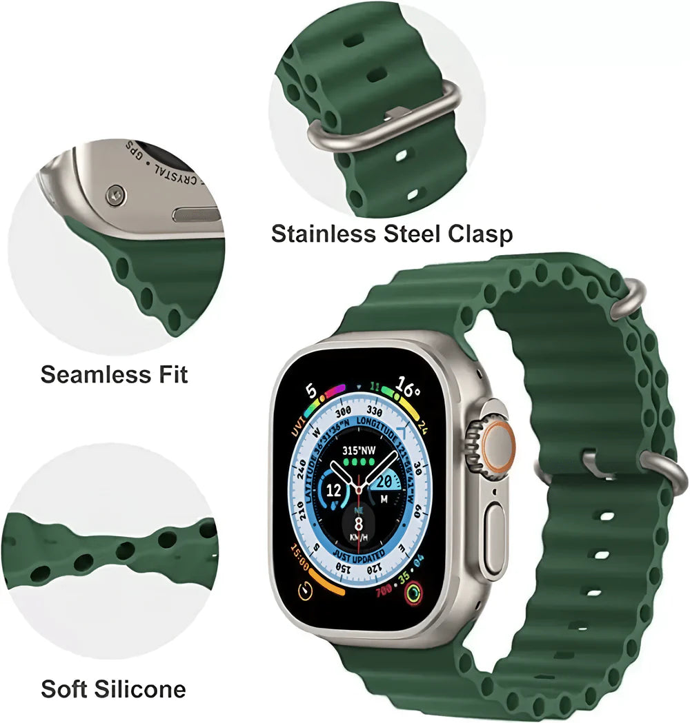 Green Colour Silicone Strap