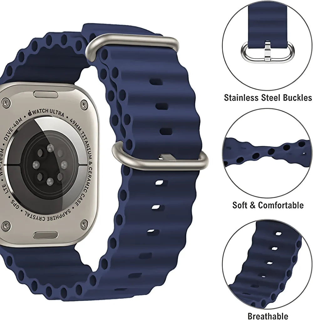 Navy colour silicone strap