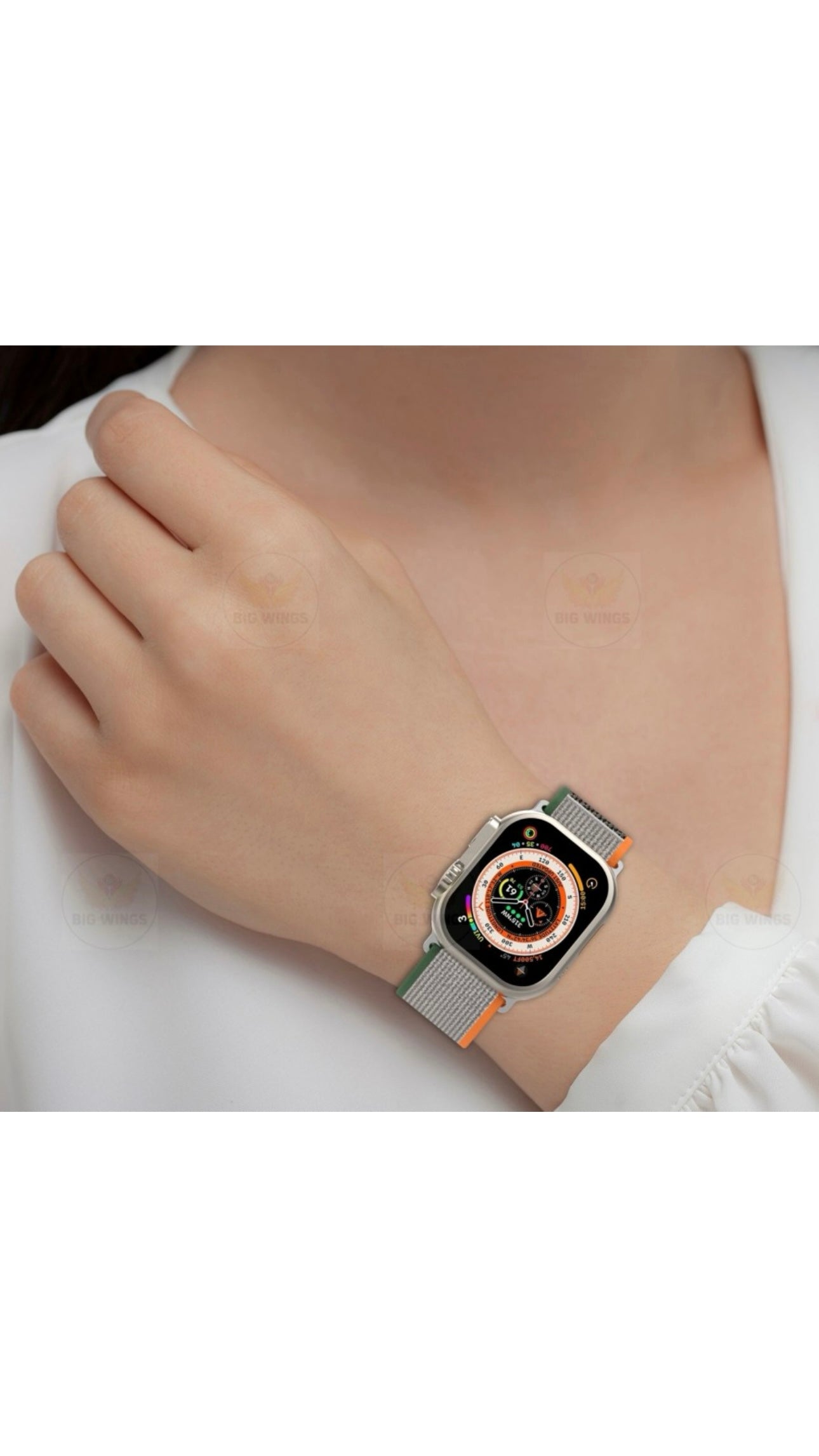 Orange velcro strap