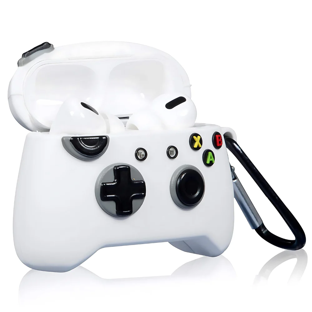 White Gaming AirPods Protective Case