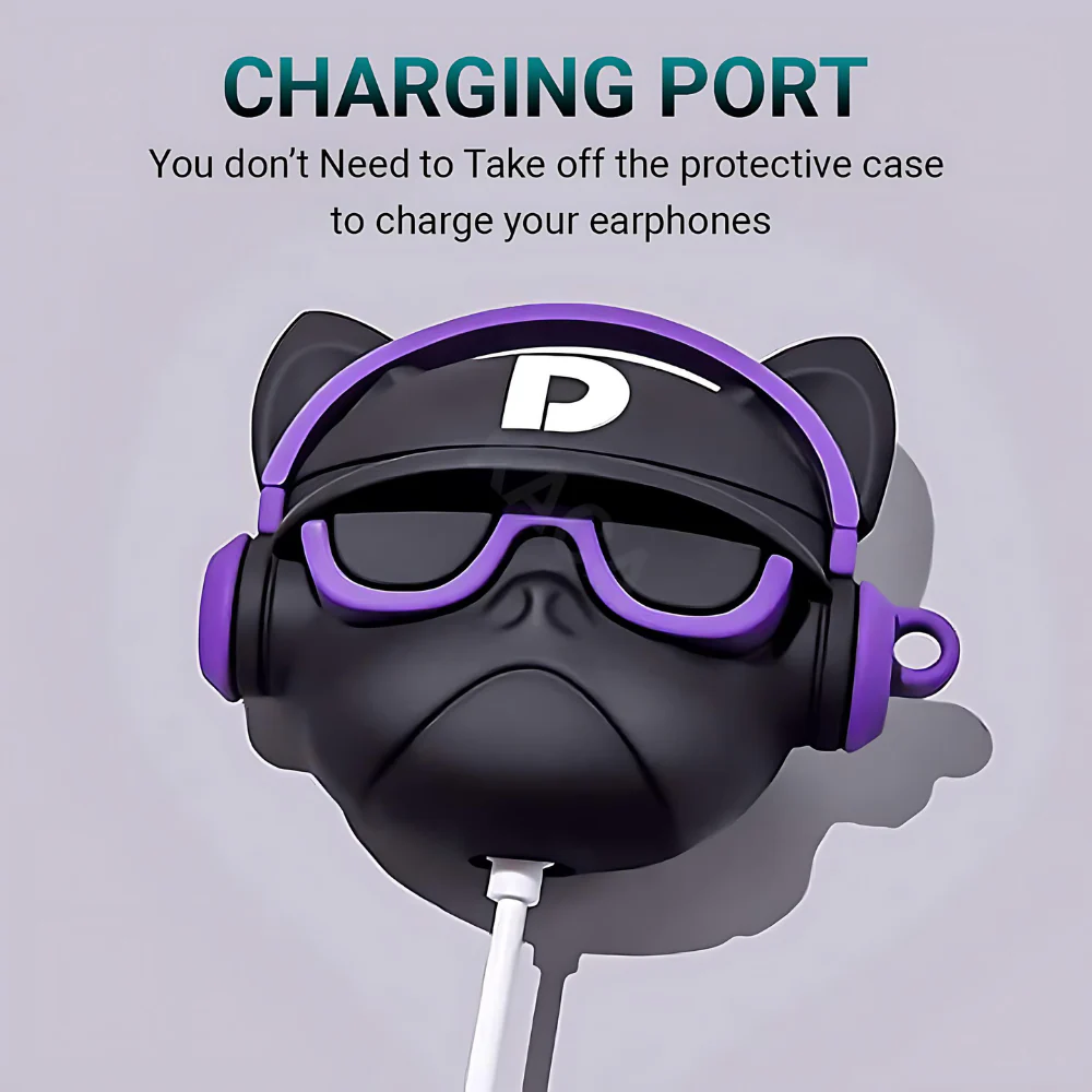 D Cat blue AirPods Protective Case