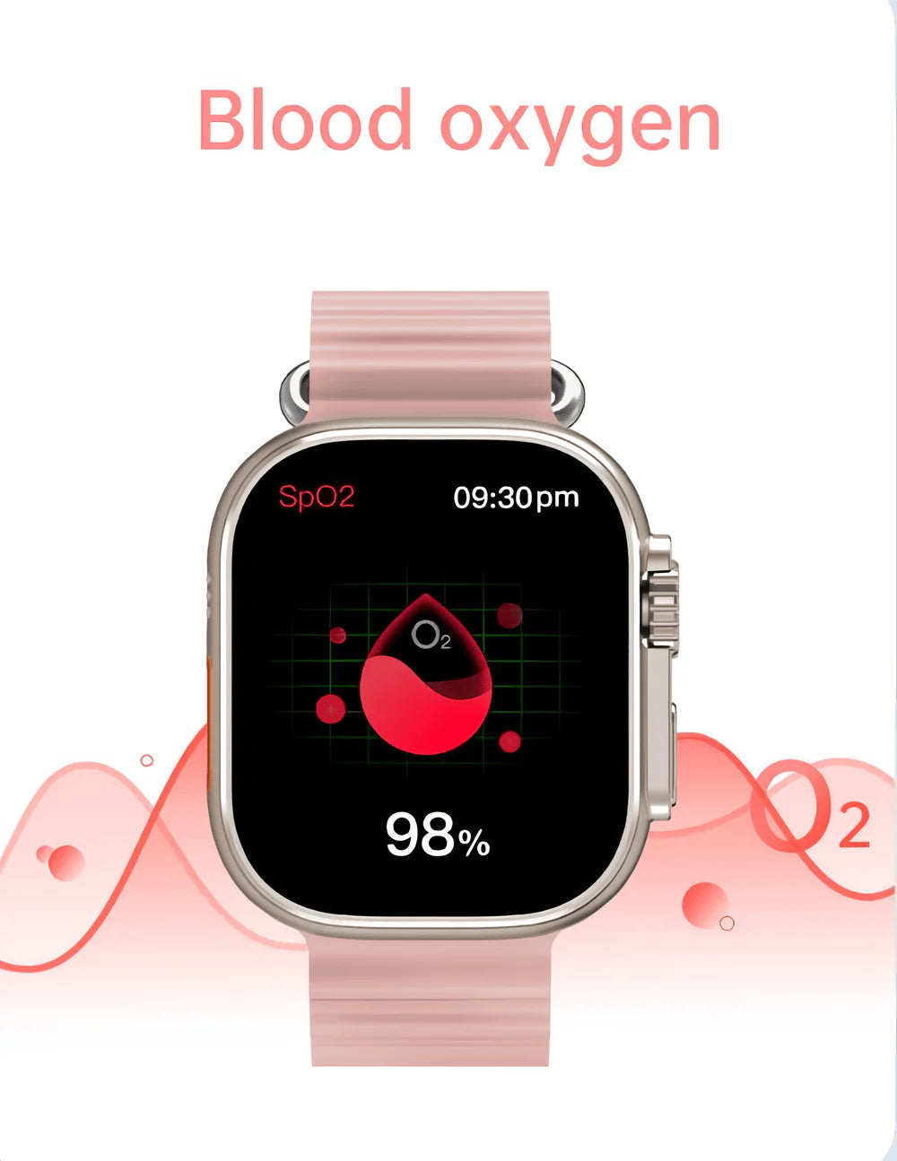Lite pink colour Silicone strap