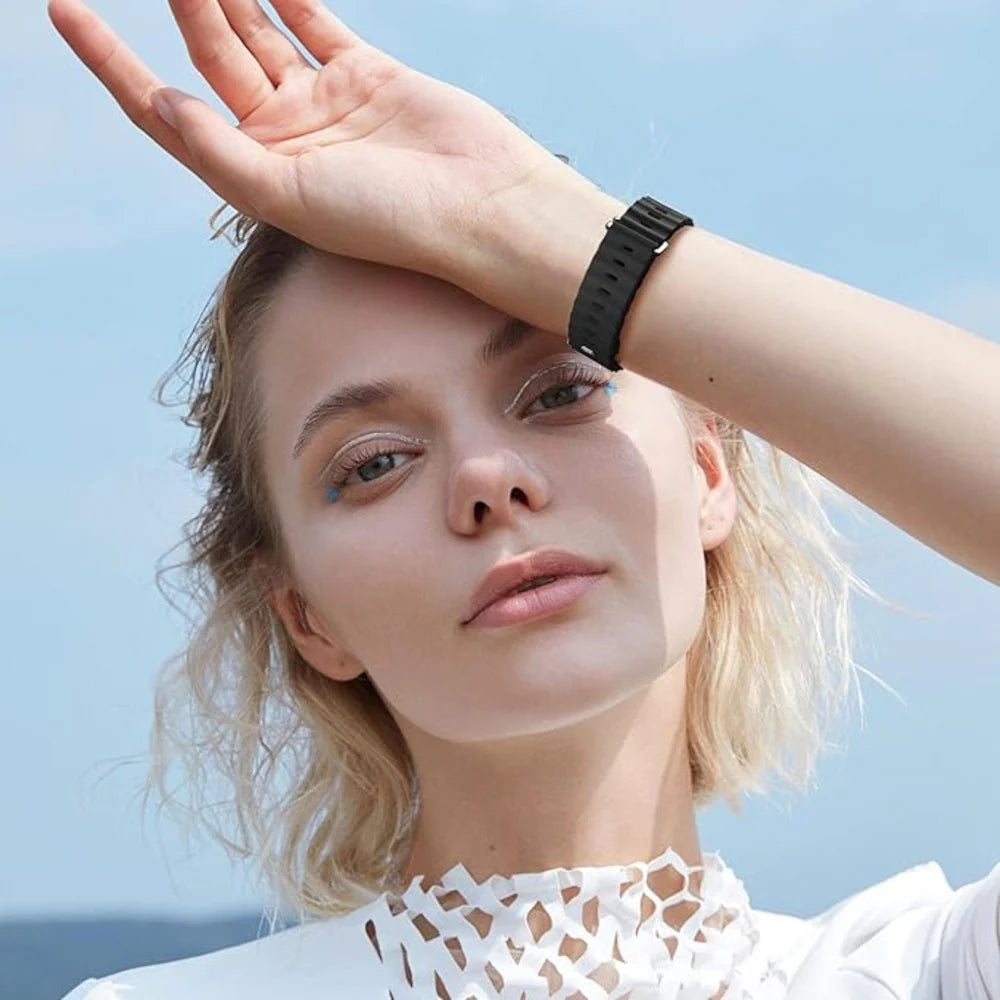 Black Colour silicone strap