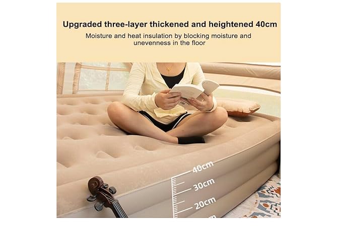 Premium Inflatable Bed with Quick Lock Installation – Portable & Easy Setup for Home, Camping, Guests