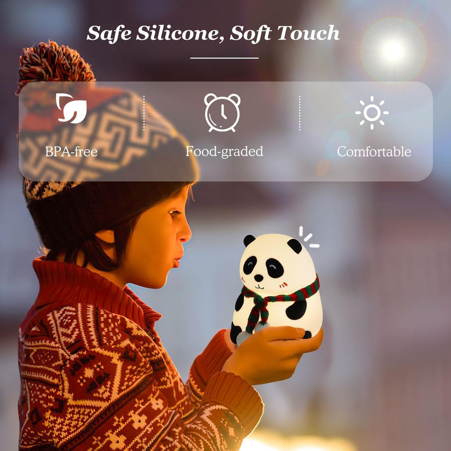 Panda Touching Lamp