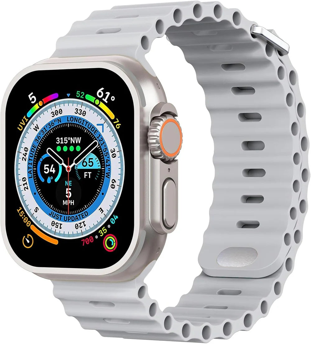 Ash colour silicone strap