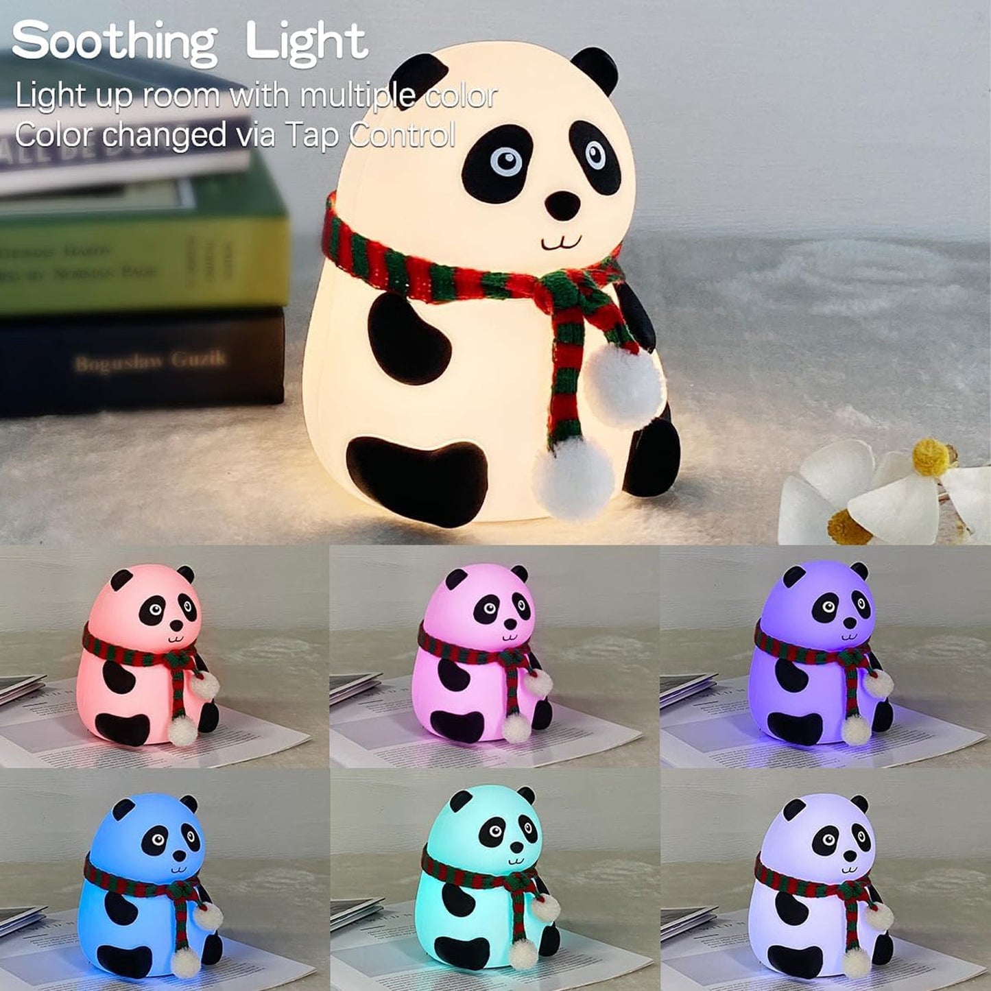 Panda Touching Lamp