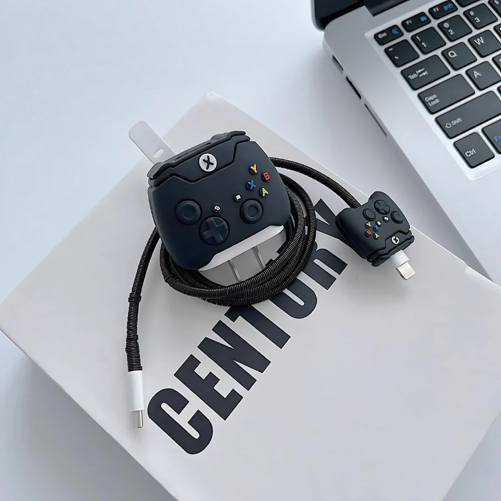Black Gaming Apple 18W/20W Adapter Case & Cable with Style