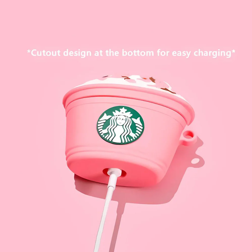 Starbucks Pink Airpods Case