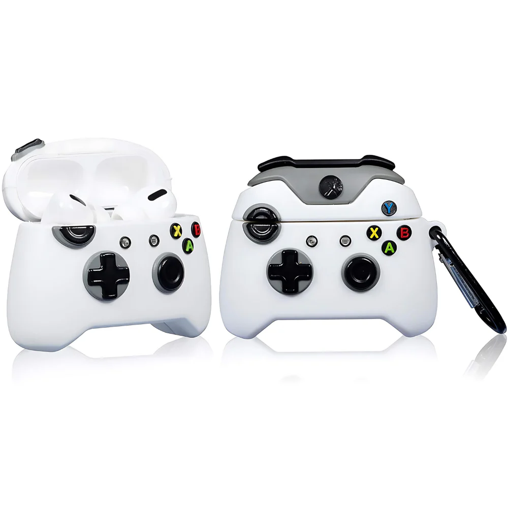 White Gaming AirPods Protective Case