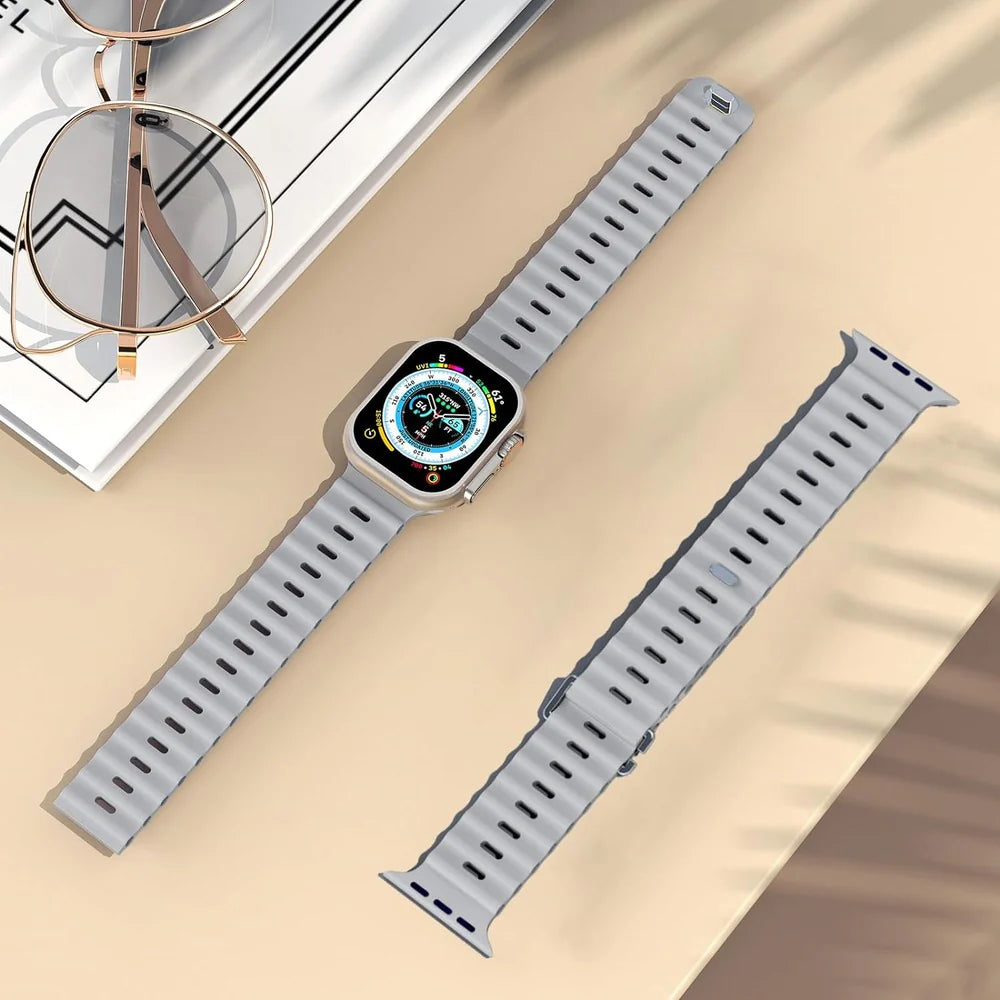Ash colour silicone strap