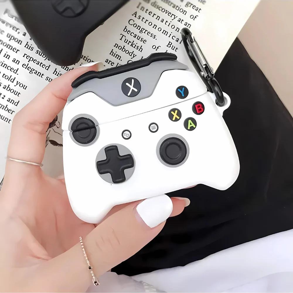 White Gaming AirPods Protective Case