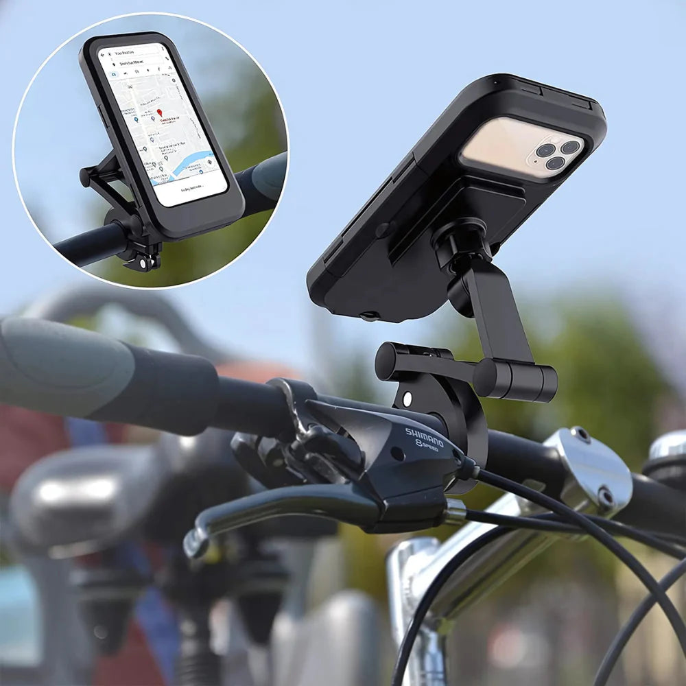 360° Adjustable Waterproof Bike Phone Mount - Universal Fit & Touchscreen