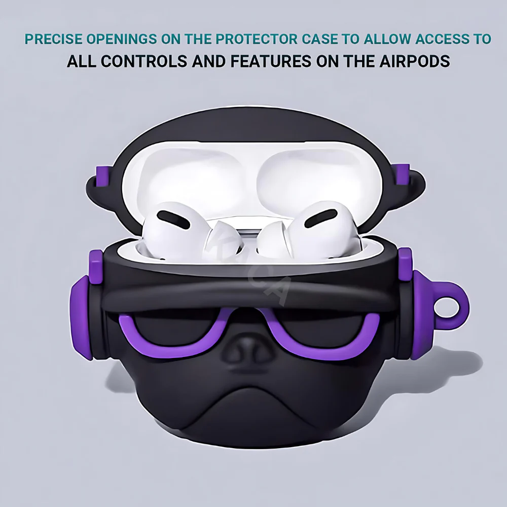 D Cat blue AirPods Protective Case