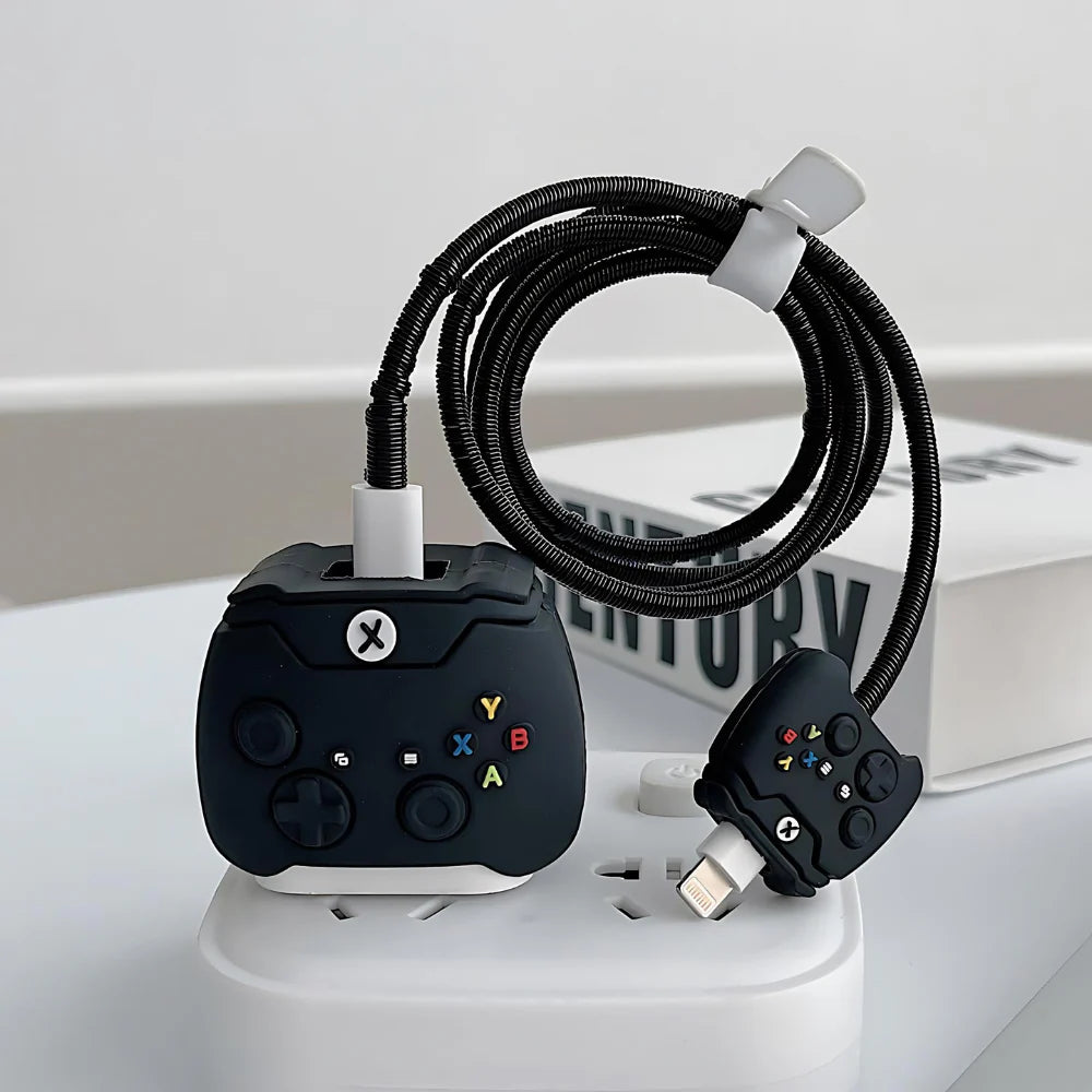 Black Gaming Apple 18W/20W Adapter Case & Cable with Style