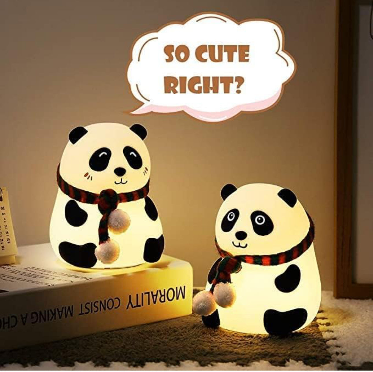 Panda Touching Lamp