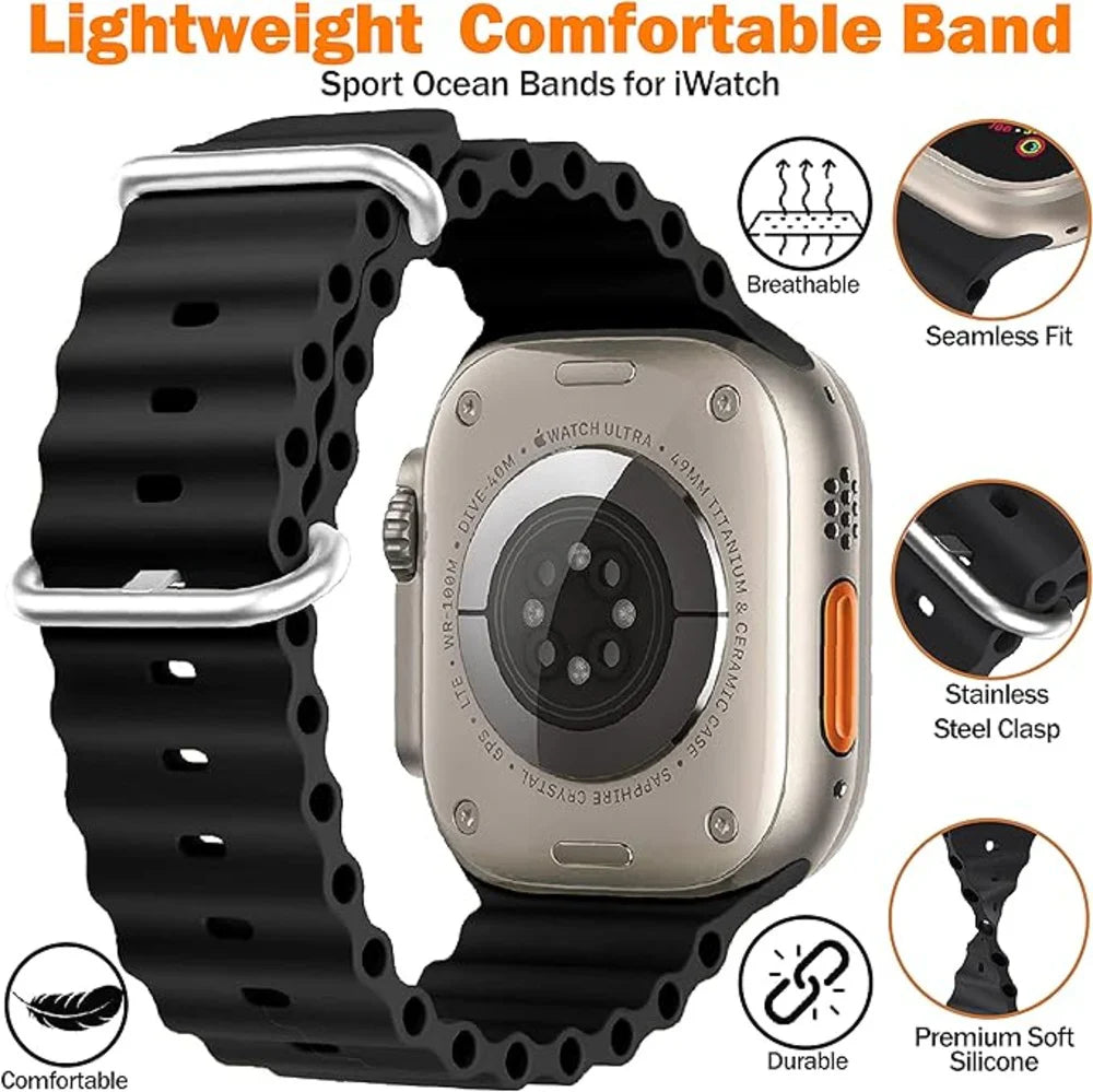 Black Colour silicone strap