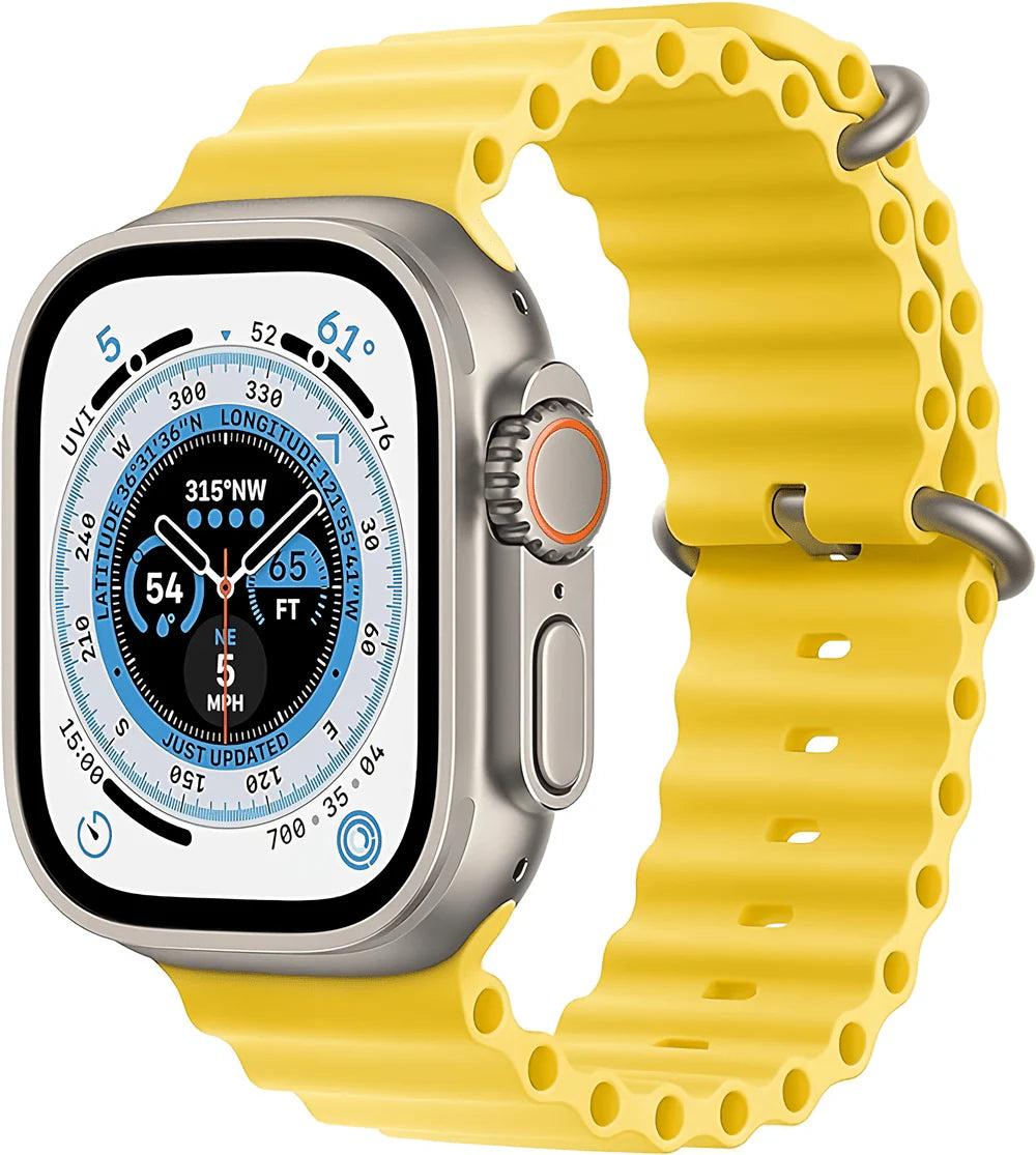 Yellow Colour Silicone Strap