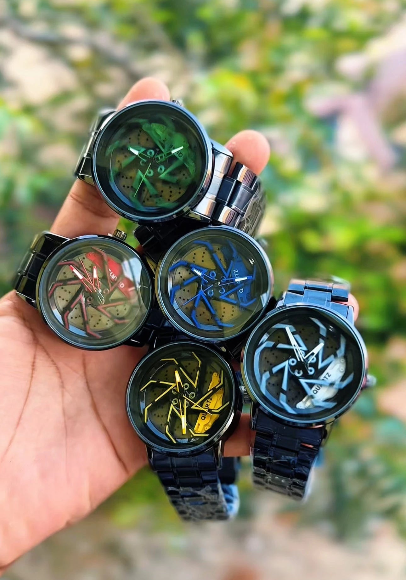 Gyro Watch Metal And Silicon Strap