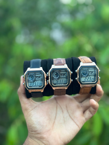 Casio World Time  (Vintage Edition) Leather Strap