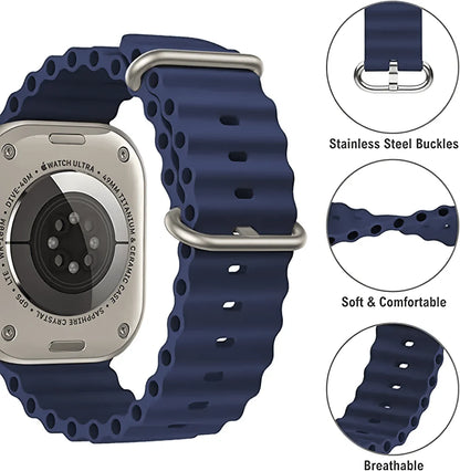 Navy colour silicone strap