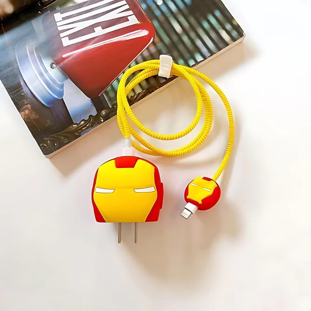 Iron man Apple 18W/20W Adapter Case & Cable with Style