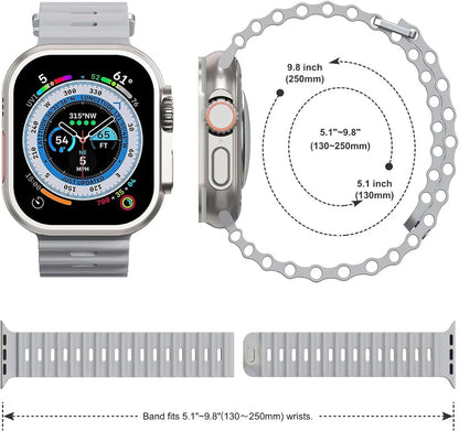 Ash colour silicone strap