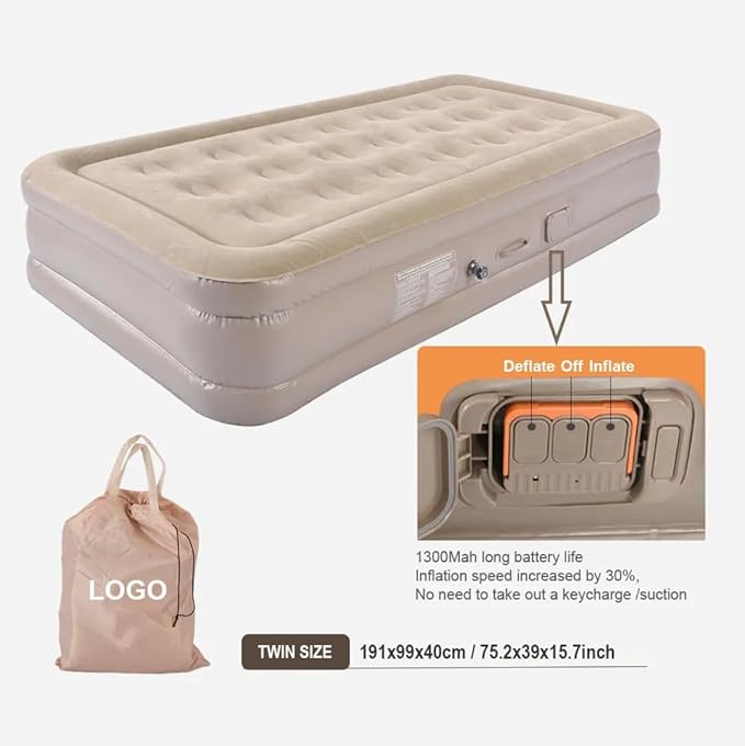 Premium Inflatable Bed with Quick Lock Installation – Portable & Easy Setup for Home, Camping, Guests
