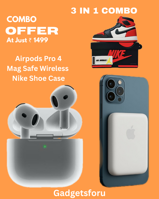 Airpods4 ANC with Magesafe PowerBank And Nike Shoe Case Combo