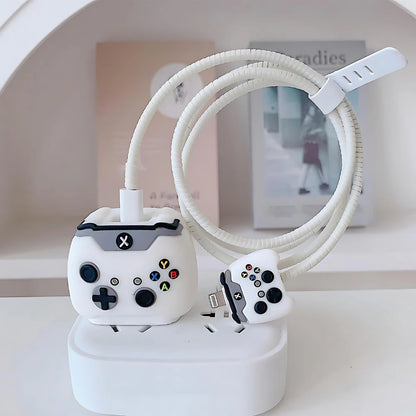 White gaming Cartoon Cases – Protect Your Apple 18W/20W Adapter & Cable