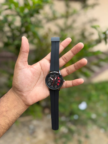 Gyro spinning watch (black colour)