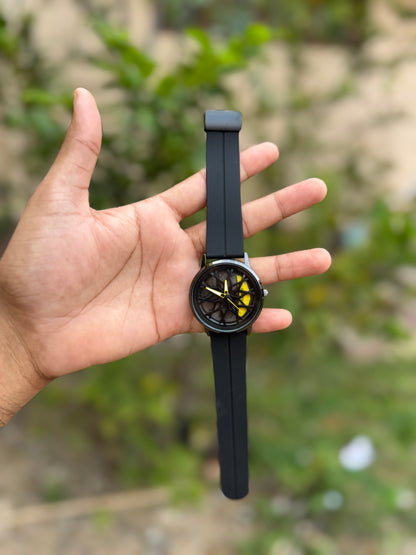 Gyro spinning watch (black colour)