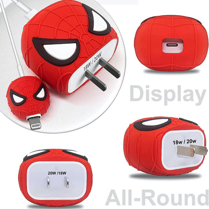 Spider Man 18W/20W Adapter & Cable with Style