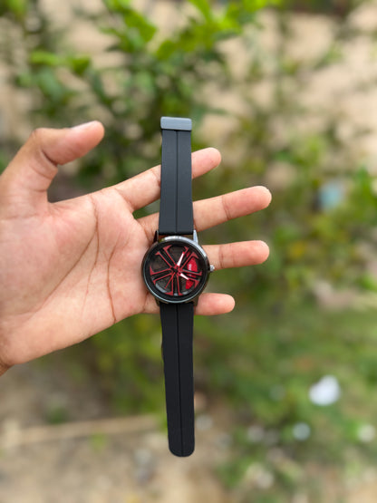 Gyro spinning watch (black colour)