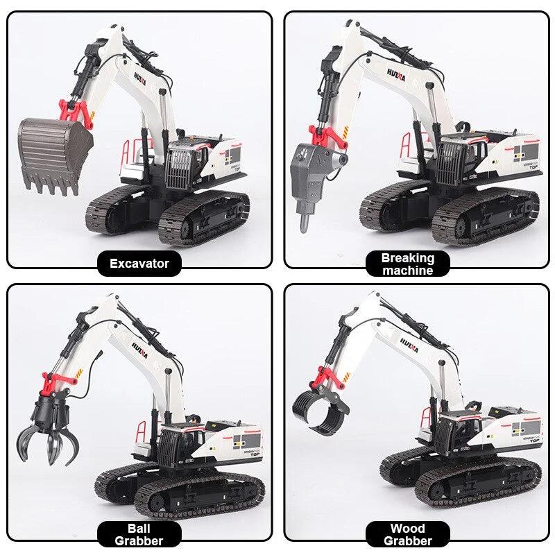 Huina1594 1/14 2.4GHz RC simulation alloy excavator 22-channel remote control excavator
