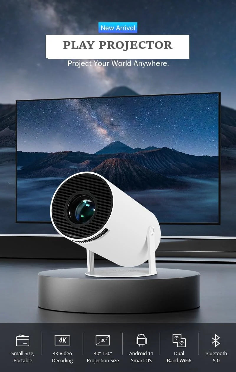 4k Resolution Smart Projector For Home